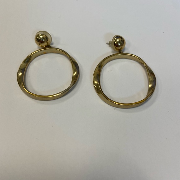 Kate Spade Mod Hoop Gold statement Earrings